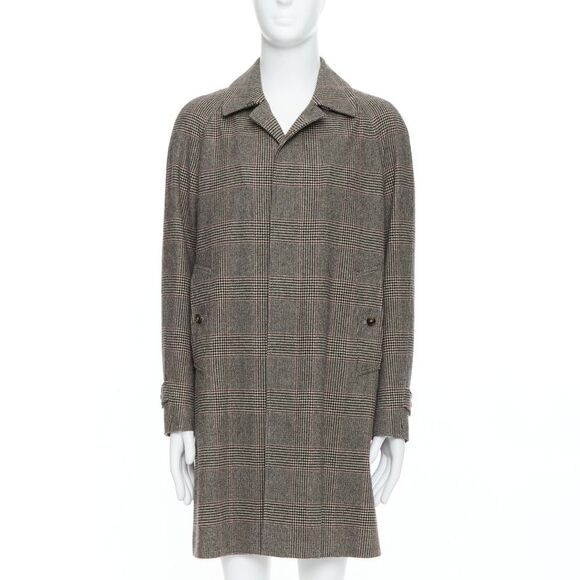 Loro Piana Cashmere Storm System Herringbone Long Coat